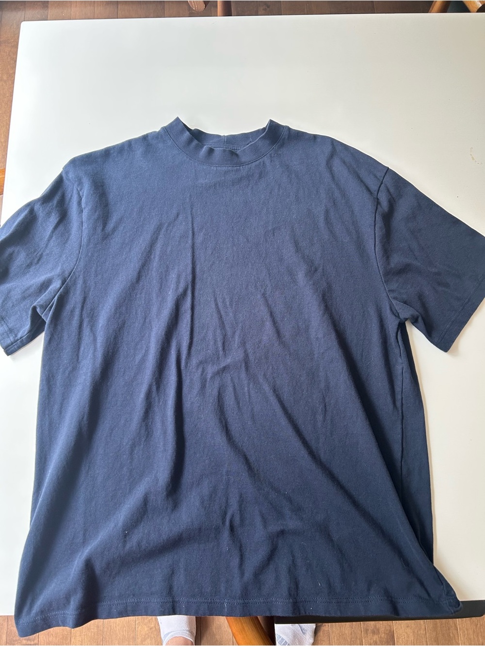 Topman Navy Short-Sleeve Crewneck T-Shirt